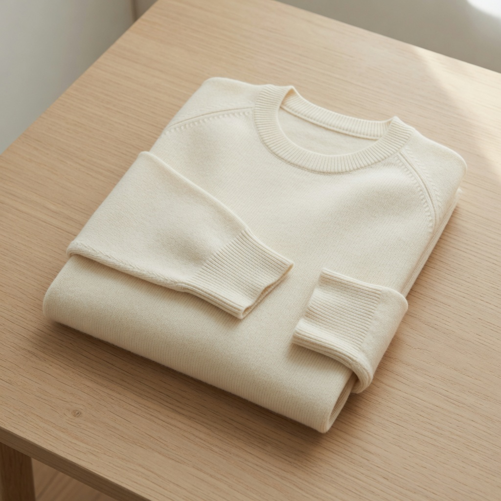Cream merino crewneck